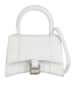 XS Hourglass Crossbody, Leather, White, S/DB, 2*
